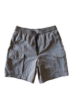 PacSun Men's S Gray Nylon Cargo Shorts Pull On Style Full Mesh Liner 6"  Inseam